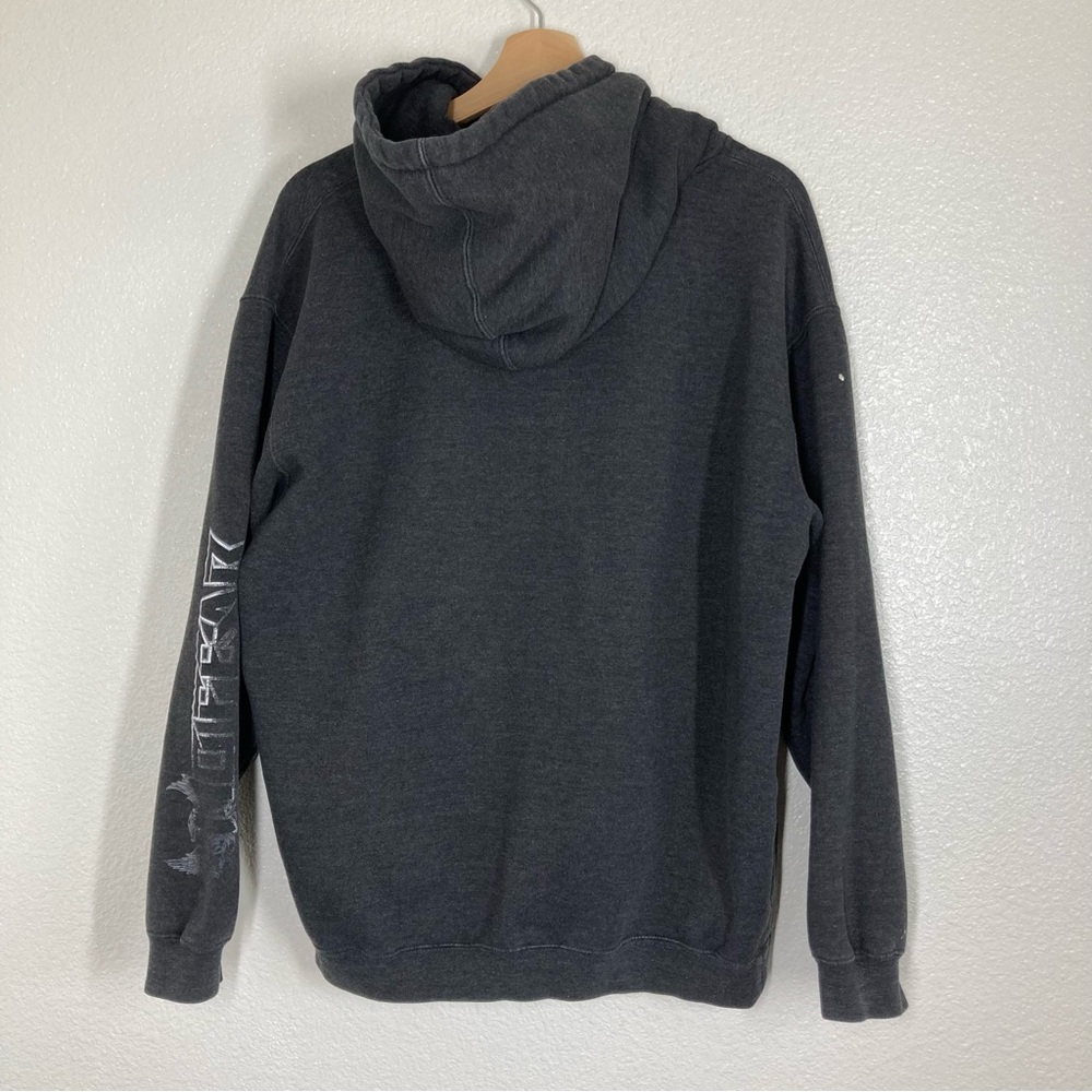 No Fear Hoodie Y2K Mens Medium Grunge Skate  Dark Gray Tribal - Picture 8 of 16
